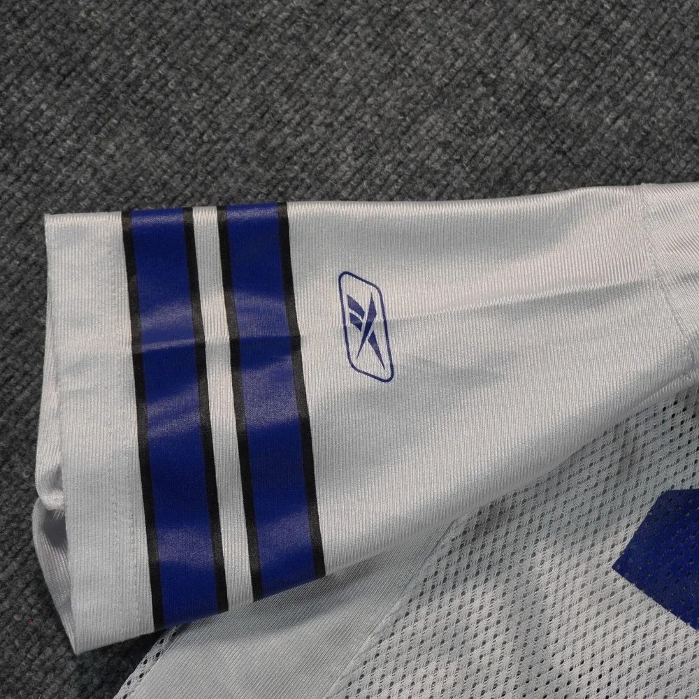 VTG Reebok NFL Jersey Kids Large White Blue Dallas Cowboys 31 Mesh Roy Williams